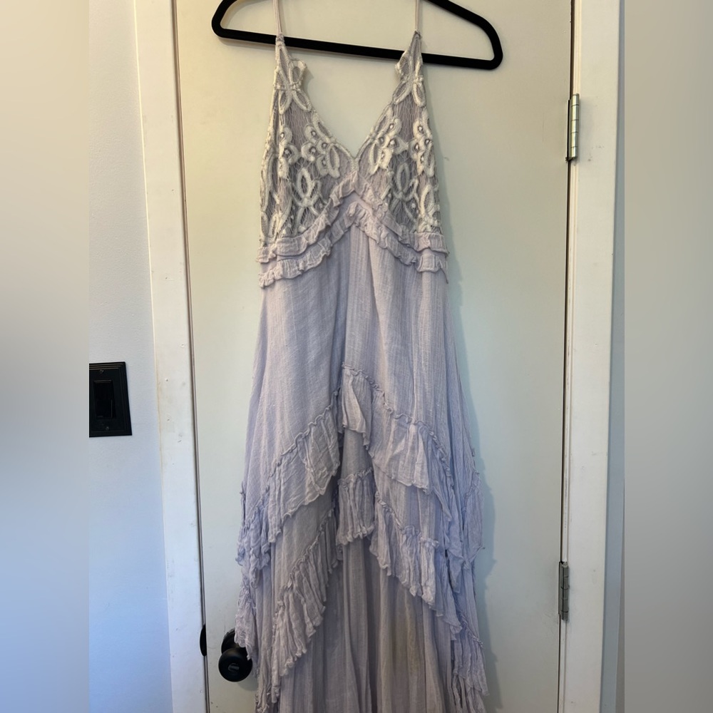 Chelsea & Violet Lavender Lace Maxi Dress